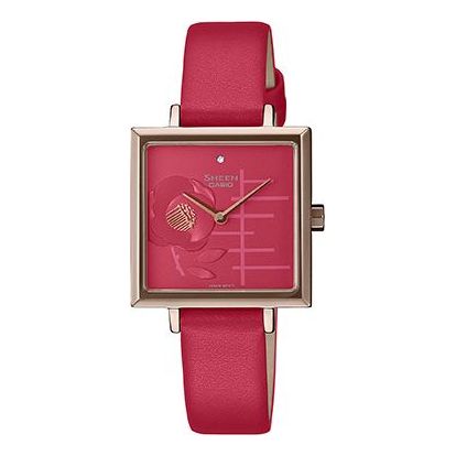 CASIO SHEEN Subject . Series Classic Thin And Light Business Box Red Watch Analog SHE-C141CGL-4AUPFH