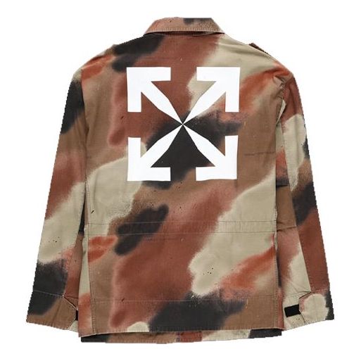 OFF WHITE Arrow Motif Camouflage Shirt Jacket OMELEFAB
