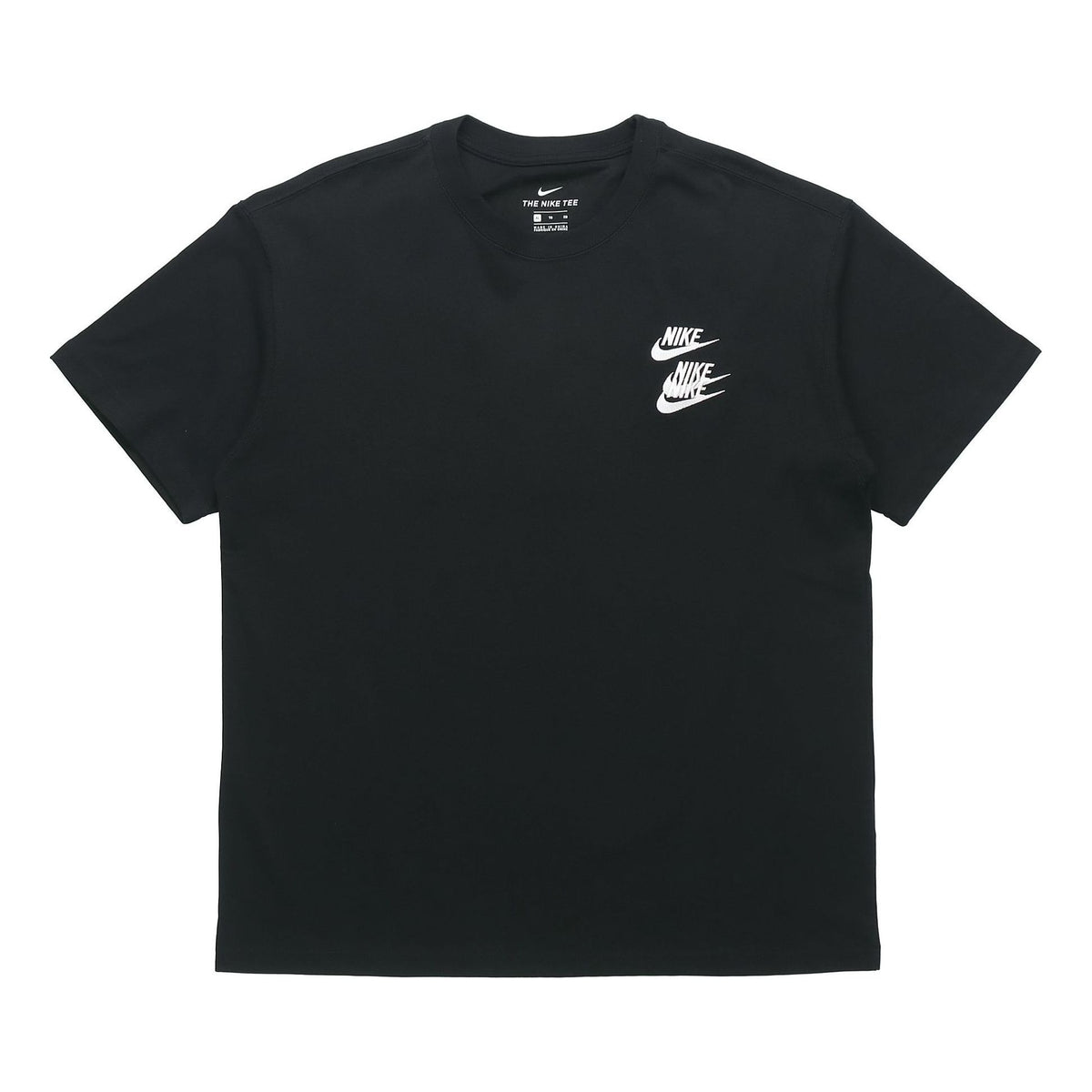 Nike Large Logo Printing Sports Round Neck Short Sleeve Black DA0989-0