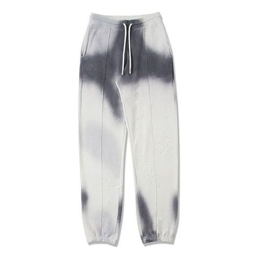 OFF-WHITE Mens Tie Dye Cotton Sweatpants Grey White OMCH008F181920410610 Sweat Pants - KICKSCREW