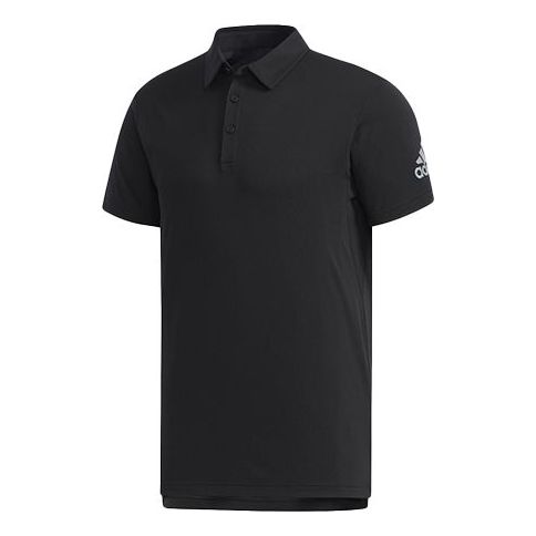 Men's adidas Sports Tennis Ppolo Black Polo Shirt DU8411