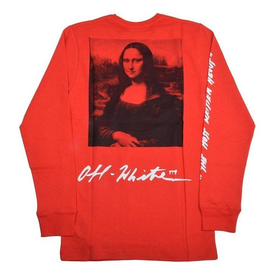 OFF-WHITE Mona Lisa Long-Sleeve T-Shirt 'Red' OMAB001S191850052010 T-shirts - KICKSCREW