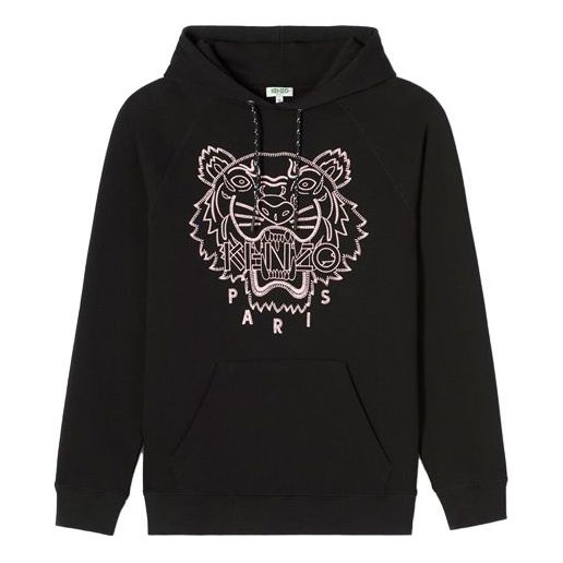 KENZO Tiger Head Embroidered Cotton hooded Long Sleeves Black F96-2SW864-4X5-99