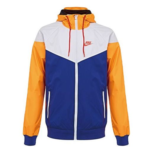 Nike Wind Runner Windrunner Jacket White Yellow Blue Colorblock 'White Blue Yellow' 727325-458