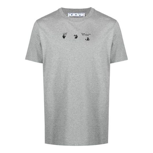 OFF-WHITE SS21 Marker Arrows Pattern Printing Round Neck Short Sleeve T-shirt Ordinary Version Gray OMAA027S21JER0080810 T-shirts - KICKSCREW