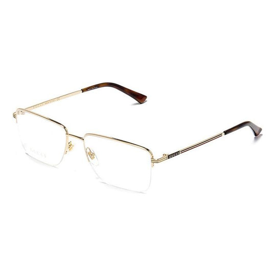 Gucci Metallic half frame Optical Glasses Frame Gold Color Square GG0834O-004