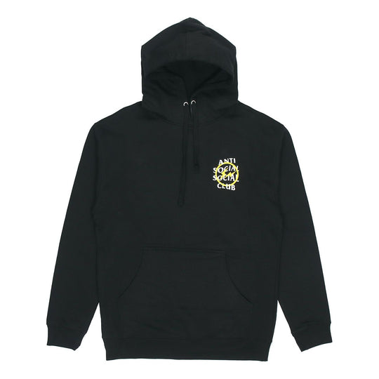 ANTI SOCIAL SOCIAL CLUB x FRAGMENT Flash Crossover Hooded Fleece Lined Black Yellow ASSW532