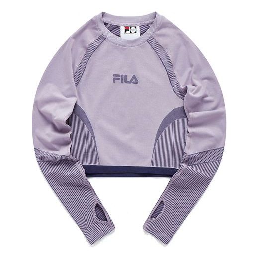 (WMNS) FILA FUSION Casual Sports Slim Fit Long Sleeves Purple T11W128203F-VT