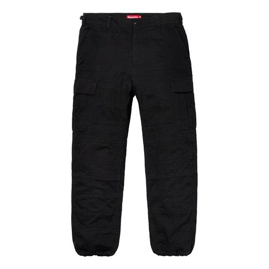 Supreme SS19 Patchwork Cargo Pant Black Casual Long Pants Unisex