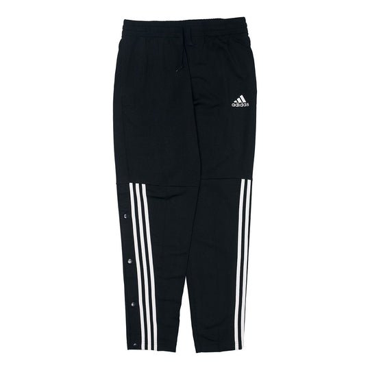 adidas Running Sports Essentials Knitted Tricot Snap Pants Men's Black GK8991