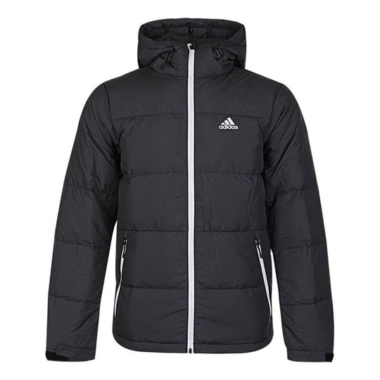 adidas Casual Sports Stay Warm hooded down Jacket Black GF0063