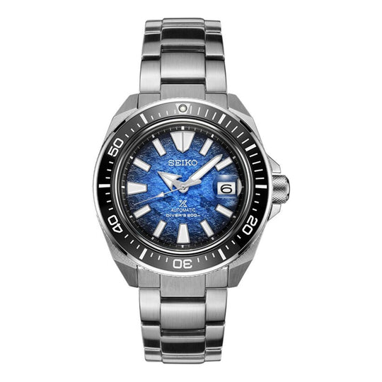 Men's SEIKO PROSPEX Series Sapphire Lens Warrior Gradient Blue Steel Strip 200 Meter Waterproof Mechanical Watch SRPE33K1