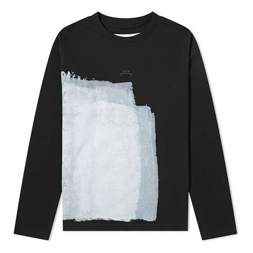 A-COLD-WALL* SS20 Long Sleeve Block Painted Tee Logo Tee ACWMTS008WHL-BK