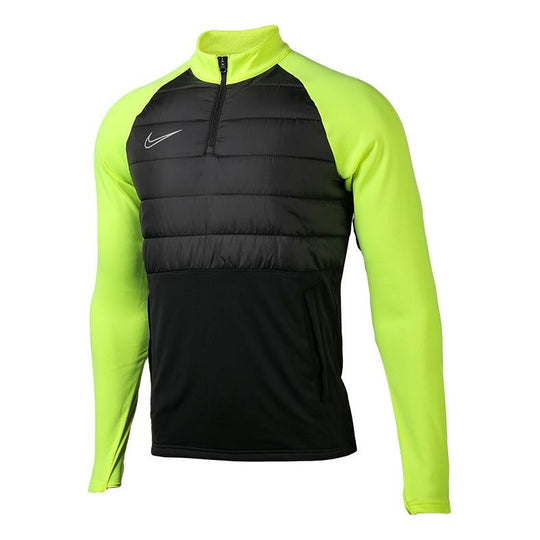 Nike Dri-FIT Colorblock Sports Half Zipper Training Soccer/Football Training Jacket Black BQ7474-013