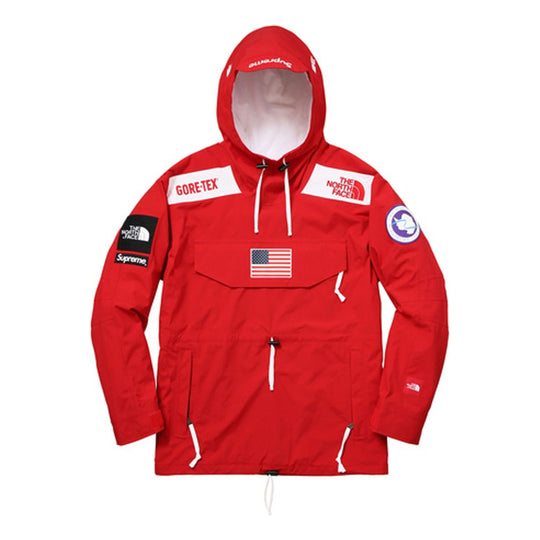 Supreme SS17 x The North Face Trans Antarctica Expedition Pullover Jacket Red Logo SUP-SS17-609