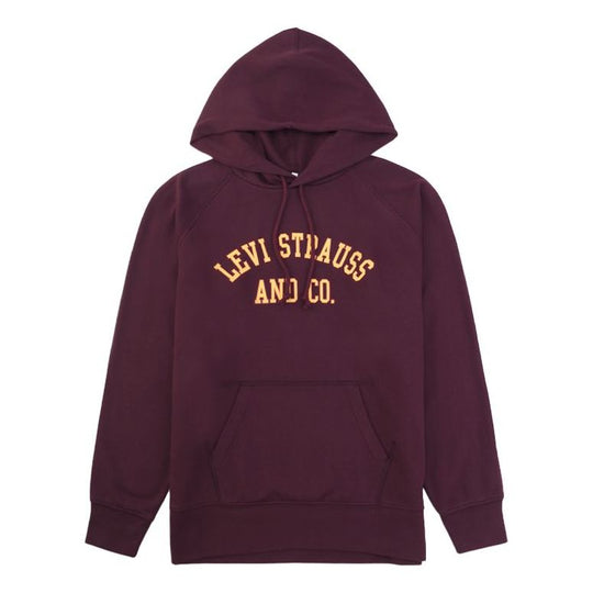 (WMNS) Levi's Alphabet Long Sleeves Hoodie 'Red' 35946-0248