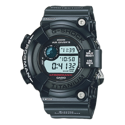 Men's CASIO G Shock FROGMAN 2 Watch Mens Black Digital DW-8200Z-1T Watches - KICKSCREW