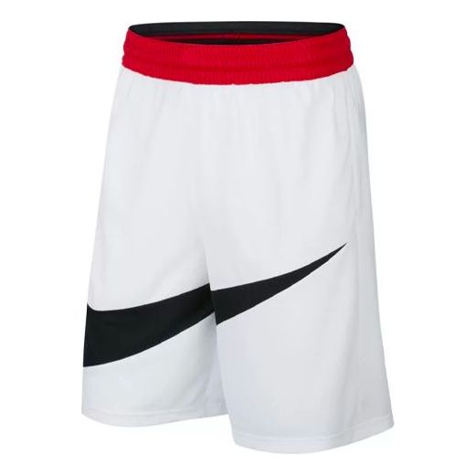 Nike Large Logo Printing Sports Loose Basketball Shorts White BV9385-100