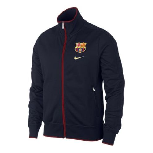 Nike Fcb N98 Jkt Barcelona Soccer/Football Sports Training Stand Collar Jacket Navy Blue AR8617-451