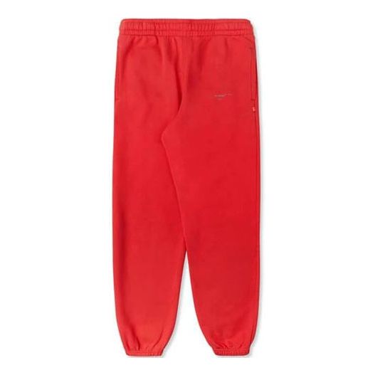 Men's OFF-WHITE Printing Logo Red Sports Pants/Trousers/Joggers OMCH020E19E300032091 Sweat Pants - KICKSCREW