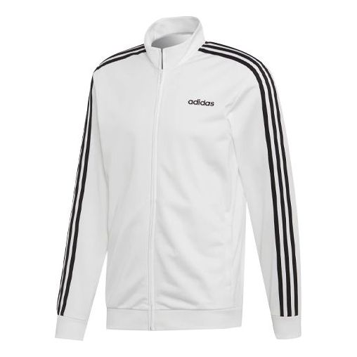 adidas Essentials3 Stripe Elastic Sports Jacket White EB3989