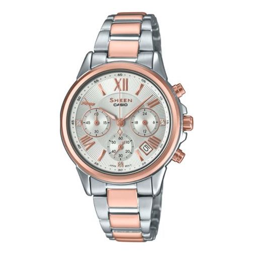 CASIO SHEEN Series Waterproof Calendar Display Exquisite Elegant Watch Pink Analog SHE-5520SPG-7A Watches - KICKSCREW