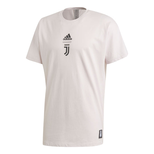 adidas JUVE SSP Tee Juventus Soccer/Football Sports Round Neck Short Sleeve Silver DP3925