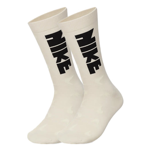 Nike Everyday Essentials Crew Logo Jacquard Sports Socks One Pair Coconut Milk DQ0788-219