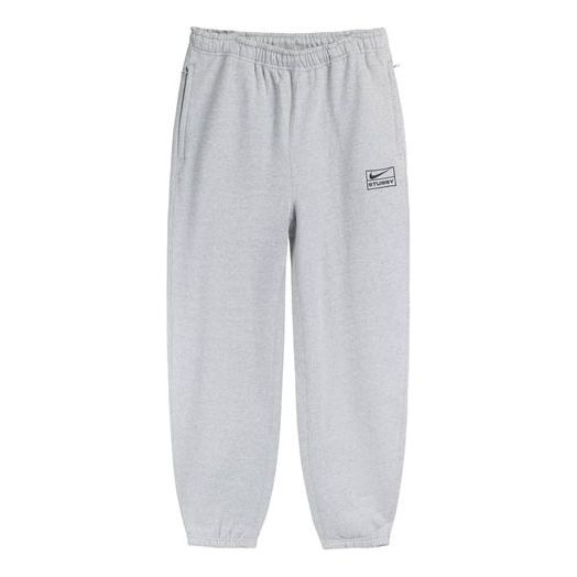 Nike x Stussy Fleece Pant 'Dark Grey Heather' DJ9490-063 - KICKS CREW