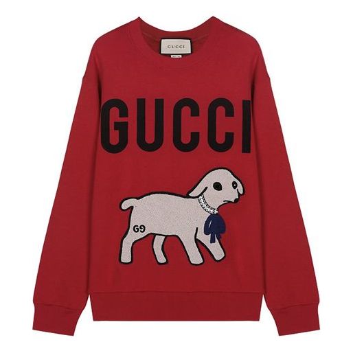 (WMNS) GUCCI Large Pullover Red 469250-XJBUE-6671 - KICKS CREW