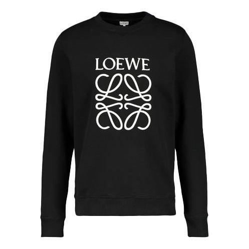 Men's LOEWE Anagram Embroidered Sports Black P00446091 T-shirts  -  KICKSCREW