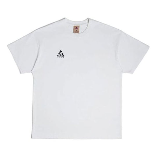 Men's Nike ACG logo Short Sleeve White T-Shirt BQ7342-122 T-shirts - KICKSCREW