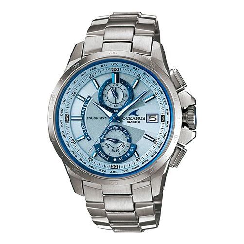 CASIO Stainless Steel Strap Mens Blue Analog OCW-T1000E-2A2021