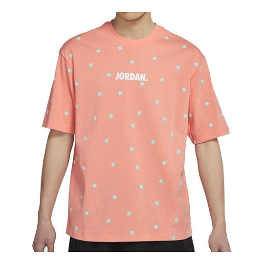 Air Jordan Men's Logo Print Crew Neck Short-sleeved Pink CZ5186-693