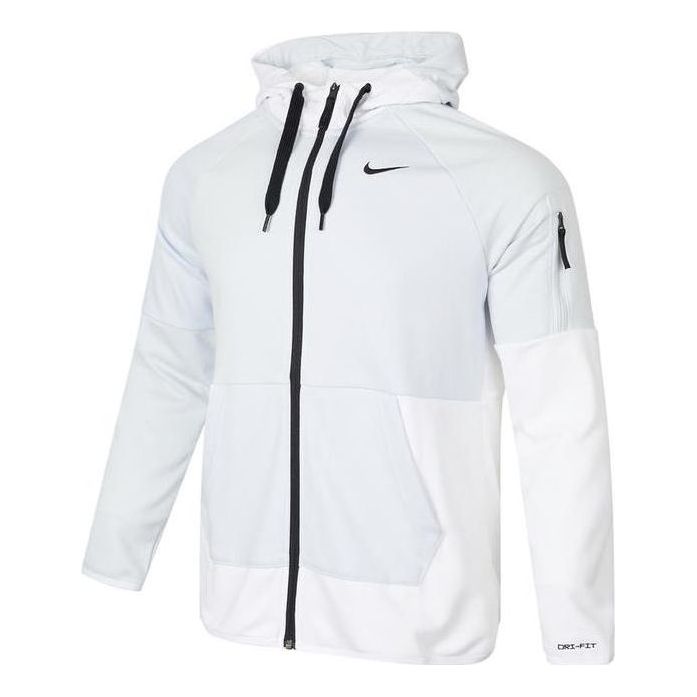 Nike long sleeves hooded zipped jacket 'White' DQ4788-085 - KICKS CREW