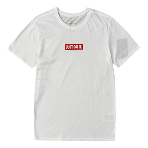 Men's Nike JDI White Red Logo Japan KL Limited Short Sleeve     T-Shirt AR0595-100 T-shirts - KICKSCREW