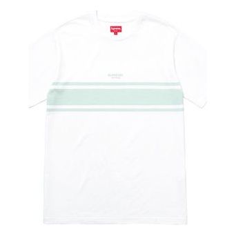 Supreme SS18 Stripe Tee White Short Sleeve T-shirt SUP-SS18-149 T-shirts - KICKSCREW