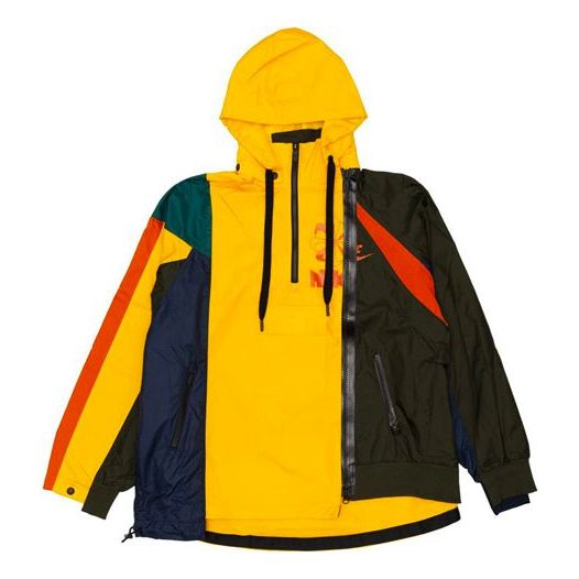 (WMNS) Nike x Sacai Double-Zip Jacket 'University Gold/Sequoia' CD6297-739