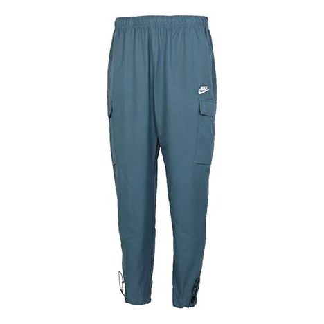 Nike Sportswear Logo Small Label Embroidered Woven Cargo Long Pants Gray Green Graygreen CU4326-058