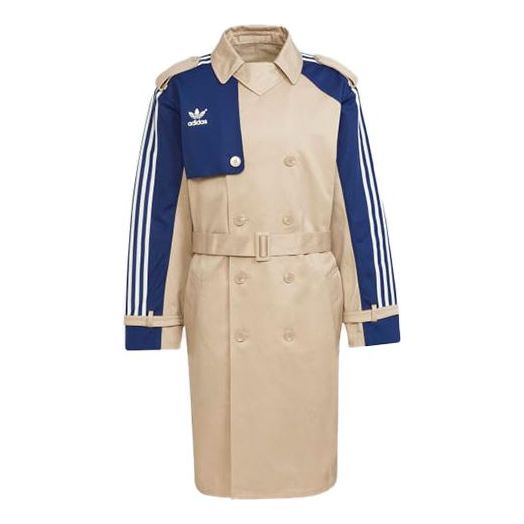 adidas originals Contrasting Colors lapel Windbreaker Jacket Khaki H33 ...
