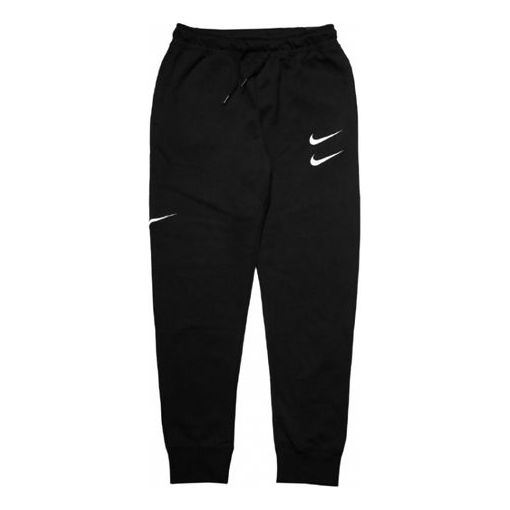 Nike Sportswear Swoosh Slim Fit Casual Sports Long Pants Black CJ4881 ...