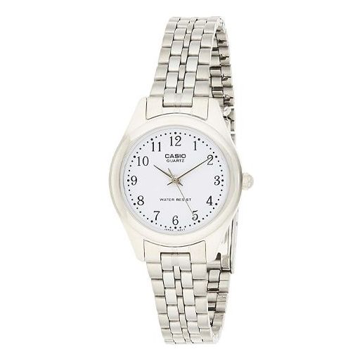 CASIO ENTICER Series Wrist /White Stainless Steel Strap Silver Analog LTP-1129A-7B