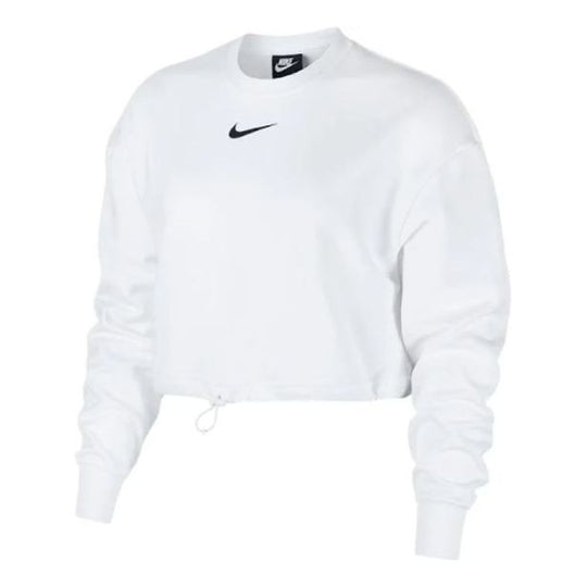 (WMNS) Nike Loose Drawstring Long Sleeves White CJ3766-100