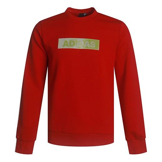 adidas Alphabet Logo Casual Cozy Knit Pullover Red GH4415