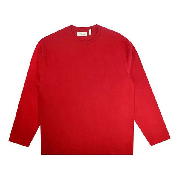 KICKS FOGYHCX-RE-01 Tee Boxy Sleeve CREW Graphic Fear Essentials Long - of God Red