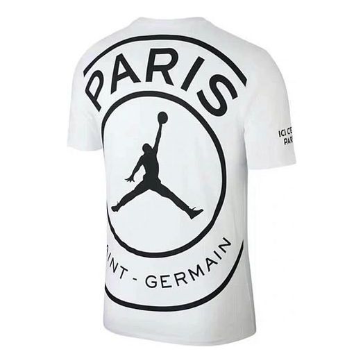 Air Jordan Paris Saint Germain Printing logo Sports Round Neck Short S