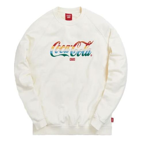 KITH x Coca Cola Crossover Alphabet Logo Embroidered Pullover Unisex White KH2525-104