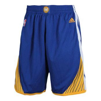 adidas NBA Swingman Shorts Warriors Basketball Shorts Blue/Yellow A46708
