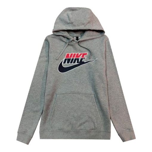 Nike Casual Sports Printing Alphabet Logo Pullover Gray CJ9449-063 ...