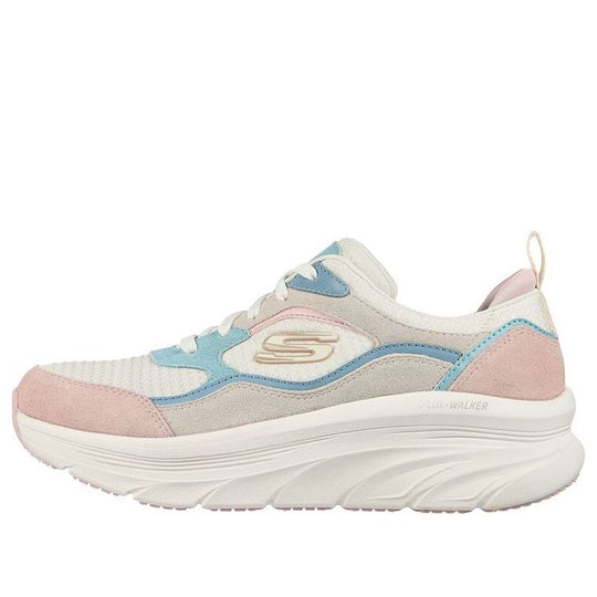 (WMNS) Skechers D lux Walker Casual Shoes Blue/Pink/White 149357-OFPK